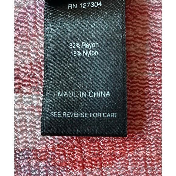 Ali Miles Colorful Abstract Print Artsy Top Pockets Button Front 3/4 Bell Sleeve - Picture 8 of 13